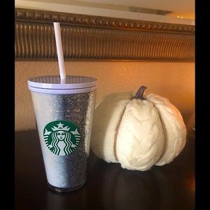 Starbucks White & Silver Ombré Cold Tumbler
